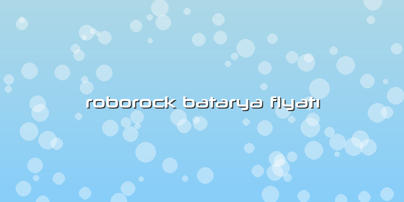 Roborock Batarya FiyatÄ±