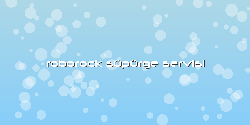 Roborock Süpürge Servisi