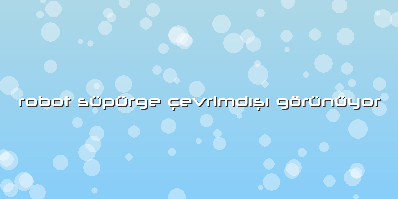 Robot Süpürge Ã§evrimdÄ±şÄ± Görünüyor