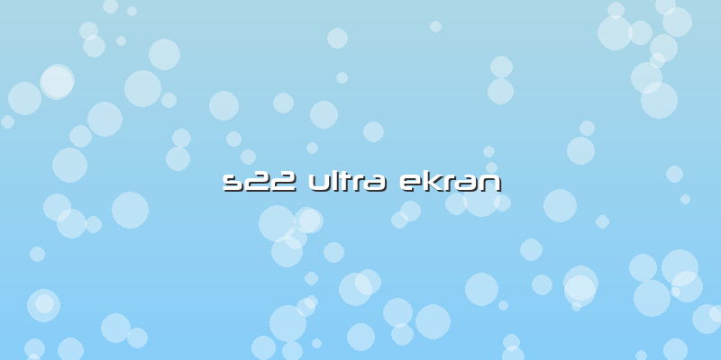 S22 Ultra Ekran