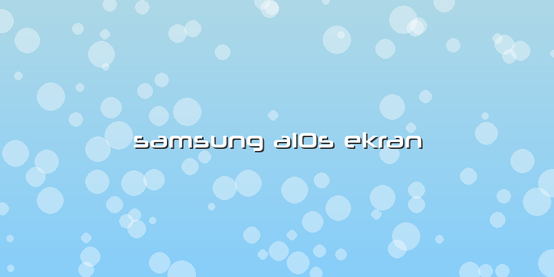 Samsung A10s Ekran