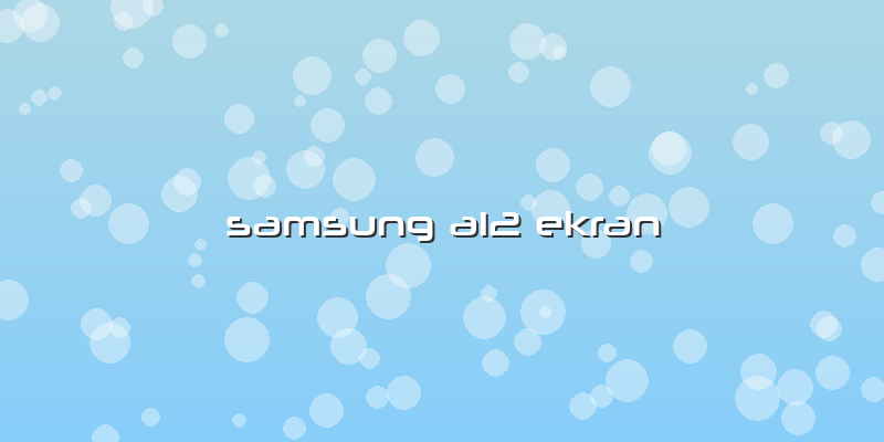 Samsung A12 Ekran