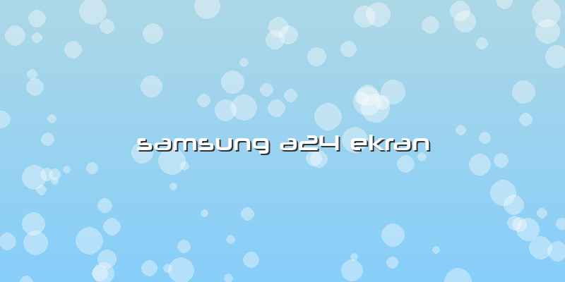 Samsung A24 Ekran
