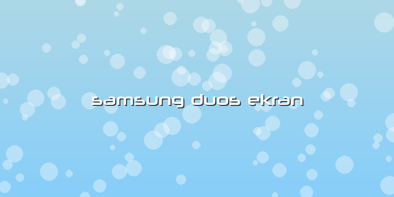 Samsung Duos Ekran