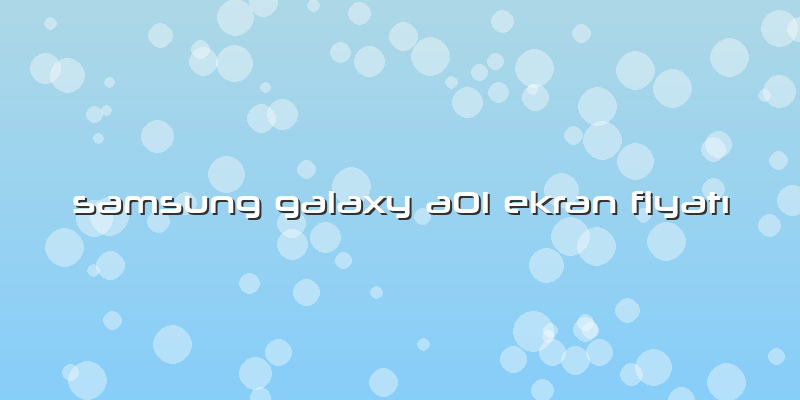 Samsung Galaxy A01 Ekran FiyatÄ±