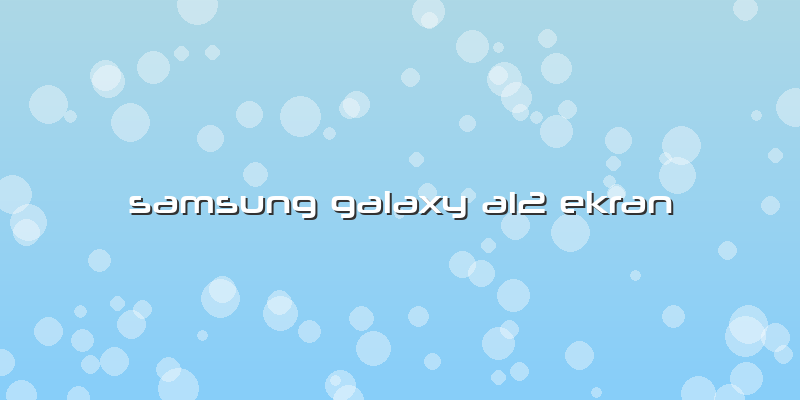 Samsung Galaxy A12 Ekran