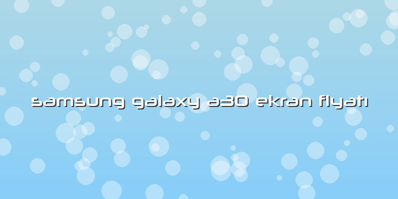 Samsung Galaxy A30 Ekran FiyatÄ±