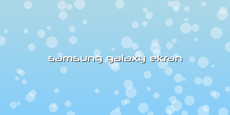 Samsung Galaxy Ekran