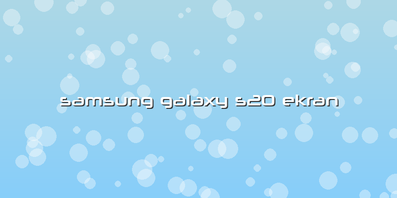 Samsung Galaxy S20 Ekran