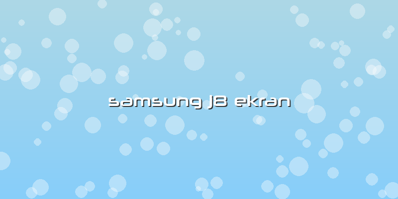 Samsung J8 Ekran