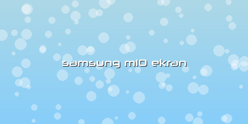 Samsung M10 Ekran