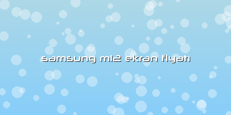 Samsung M12 Ekran FiyatÄ±