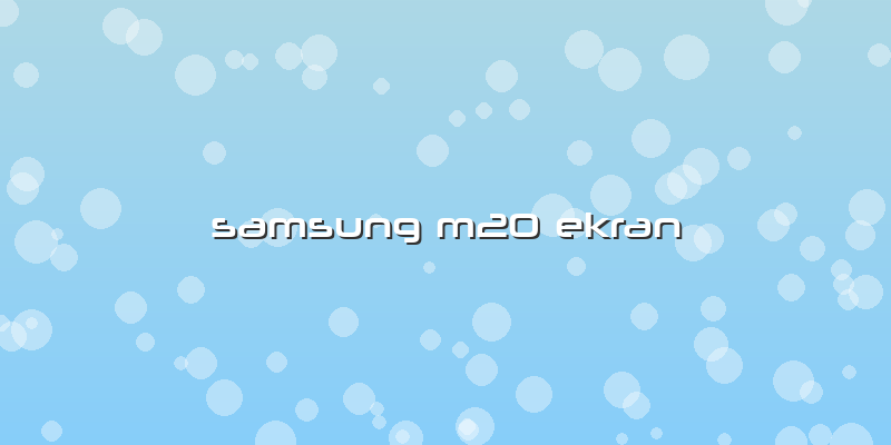 Samsung M20 Ekran