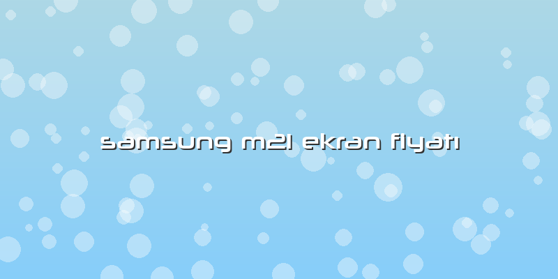 Samsung M21 Ekran FiyatÄ±