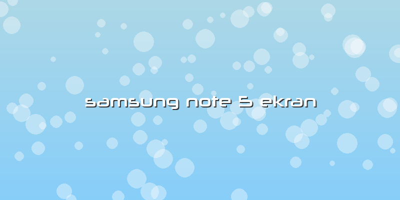 Samsung Note 5 Ekran