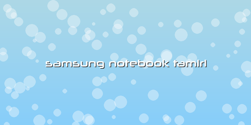 Samsung Notebook Tamiri