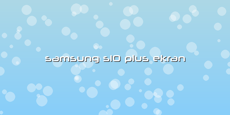 Samsung S10 Plus Ekran