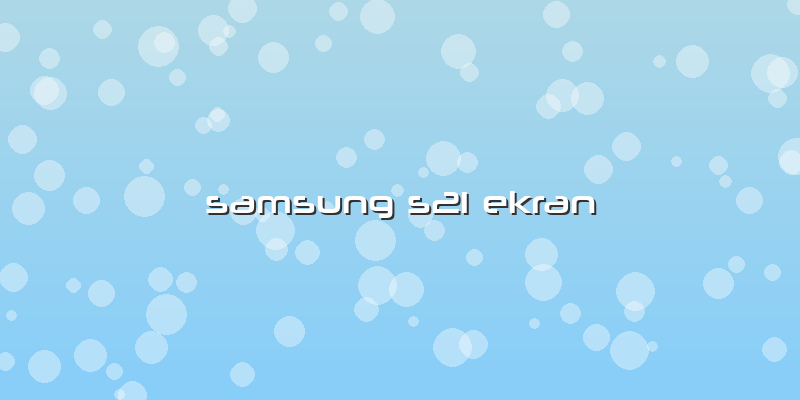 Samsung S21 Ekran