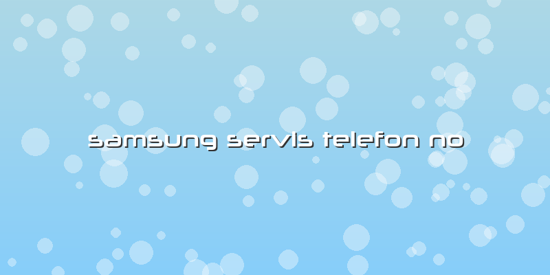 Samsung Servis Telefon No