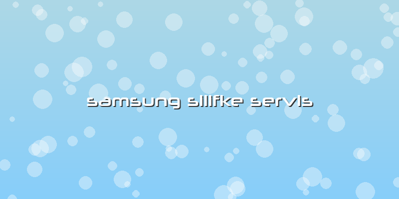 Samsung Silifke Servis