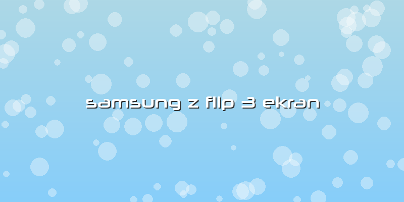 Samsung Z Flip 3 Ekran