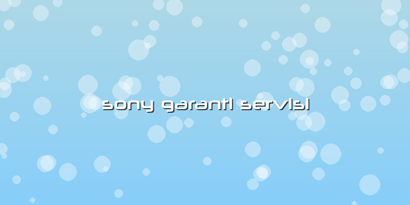 Sony Garanti Servisi