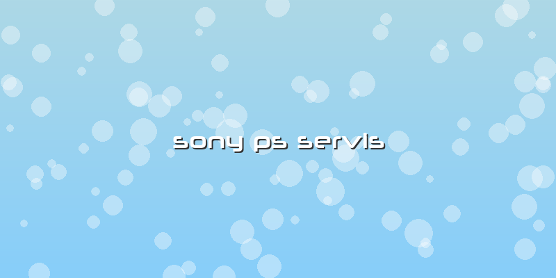 Sony Ps Servis