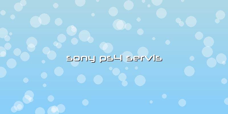Sony Ps4 Servis