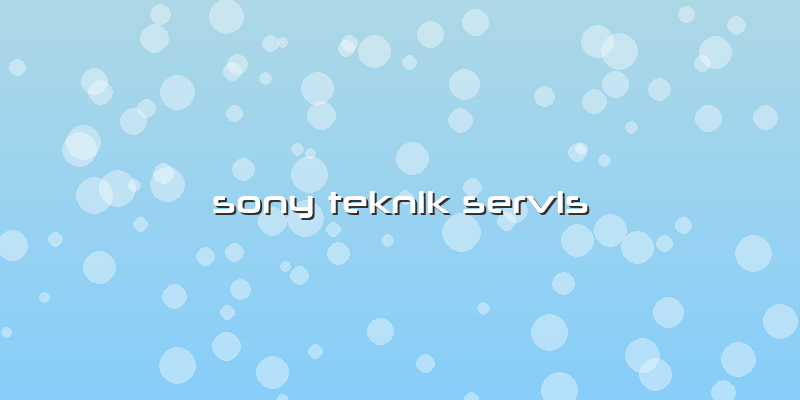Sony Teknik Servis