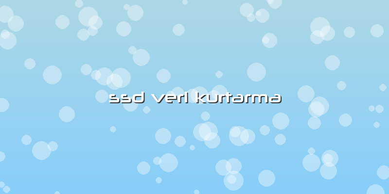 Ssd Veri Kurtarma