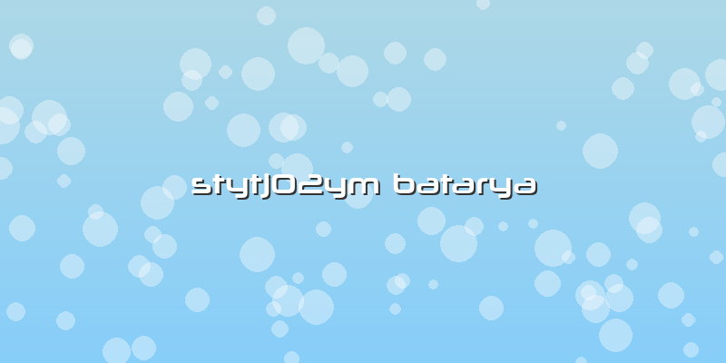 Stytj02ym Batarya