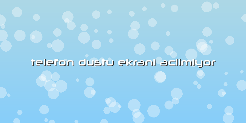 Telefon Dustu Ekrani Acilmiyor