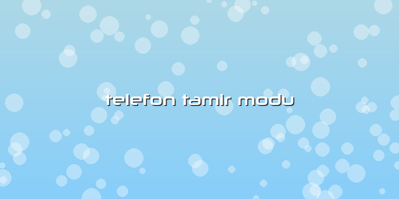 Telefon Tamir Modu