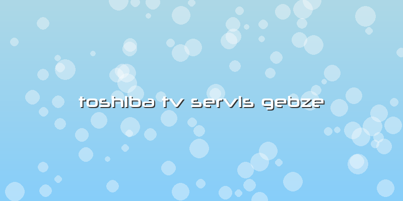 Toshiba Tv Servis Gebze