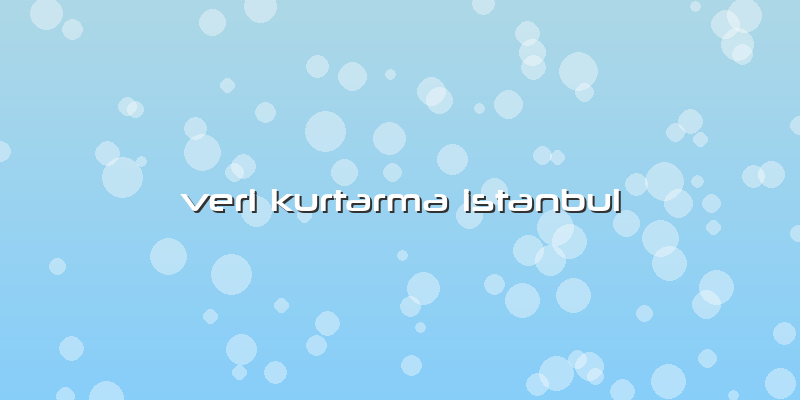 Veri Kurtarma Istanbul