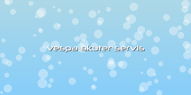 Vespa Skuter Servis