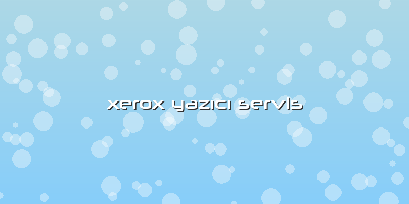 Xerox Yazıcı Servis