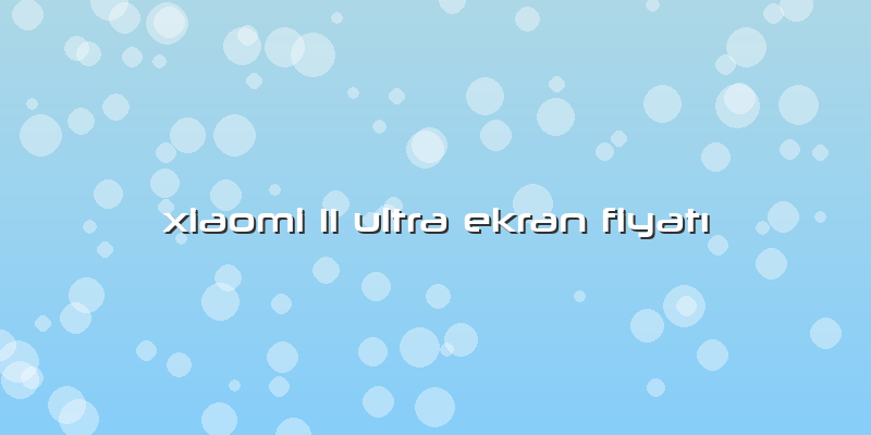 Xiaomi 11 Ultra Ekran FiyatÄ±