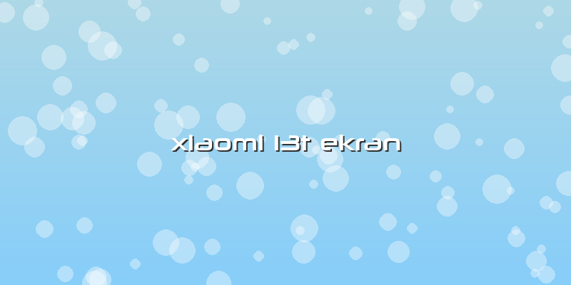Xiaomi 13t Ekran