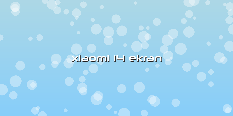Xiaomi 14 Ekran