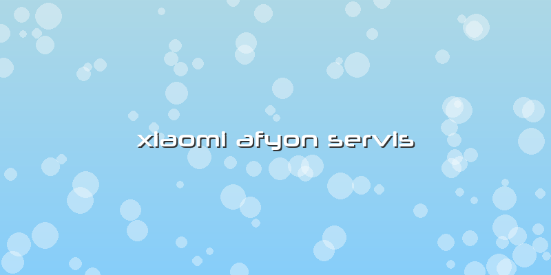 Xiaomi Afyon Servis