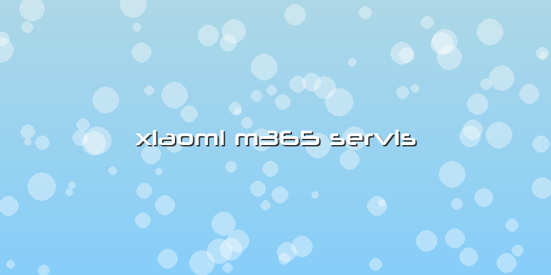Xiaomi M365 Servis