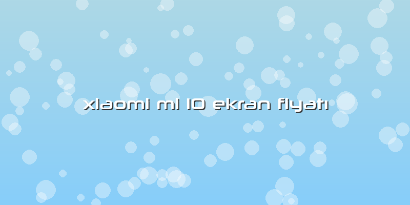 Xiaomi Mi 10 Ekran FiyatÄ±