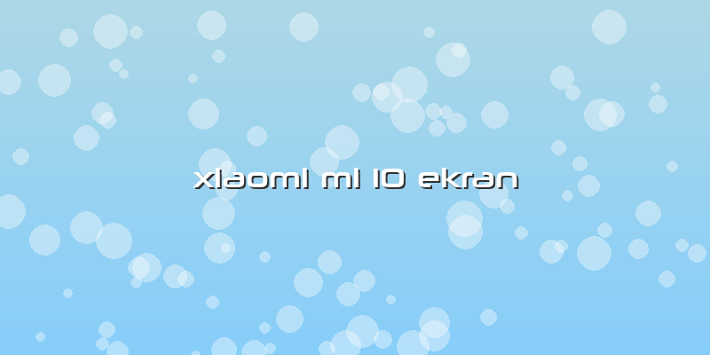 Xiaomi Mi 10 Ekran