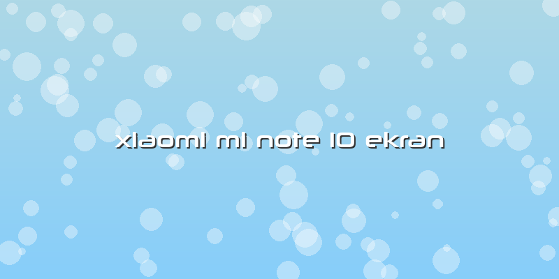 Xiaomi Mi Note 10 Ekran