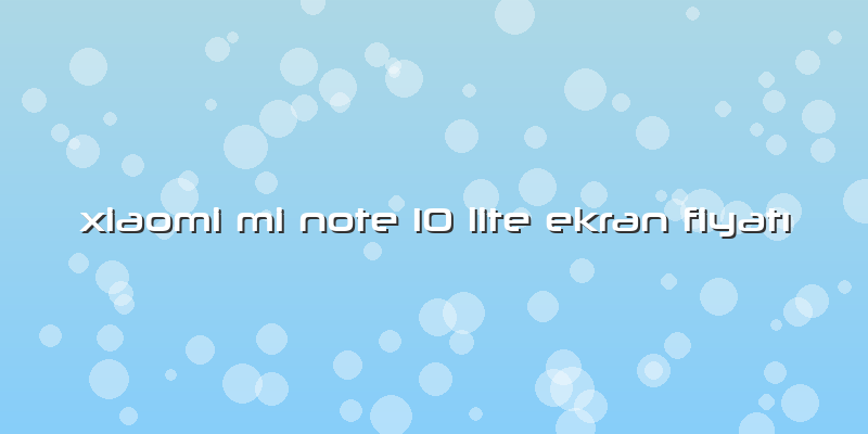 Xiaomi Mi Note 10 Lite Ekran FiyatÄ±