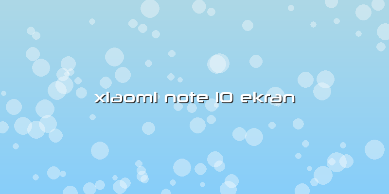 Xiaomi Note 10 Ekran