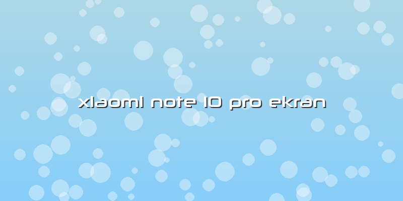 Xiaomi Note 10 Pro Ekran