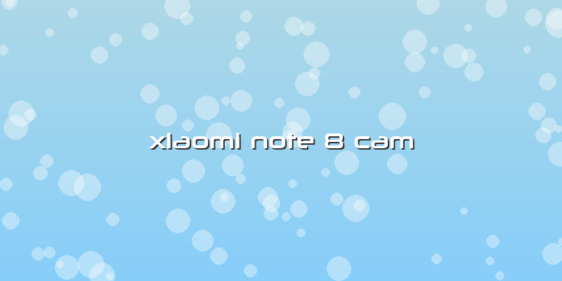 Xiaomi Note 8 Cam