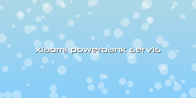 Xiaomi Powerbank Servis